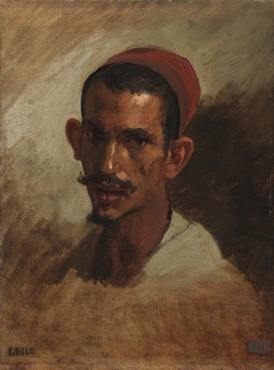Studie für den Kopf eines jungen Arabers, ca. 1860-62 von Isidore Pils