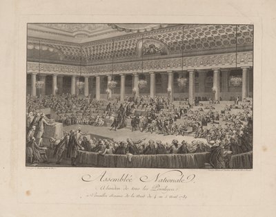 Die Nacht des 4. August 1789 in der Nationalversammlung, 1790 von Isidore Stanislas Helman