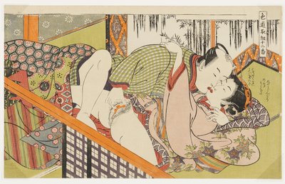 Vorspiel, Nr. 7 aus Zwölf Kämpfen im Weg der Liebe (Shikidō torikumi jūniban) von Isoda Koryusai