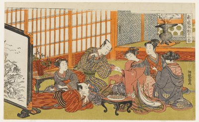 Frontispiz, aus der Serie Zwölf Kämpfe im Weg der Liebe (Shikidō torikumi jūniban) von Isoda Koryusai