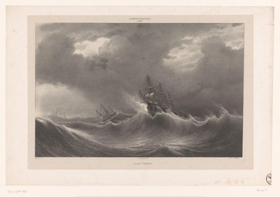 Schiffe auf stürmischer See (Schilderijen uit de collectie van het Palais Royal) von Isodore Laurent Deroy