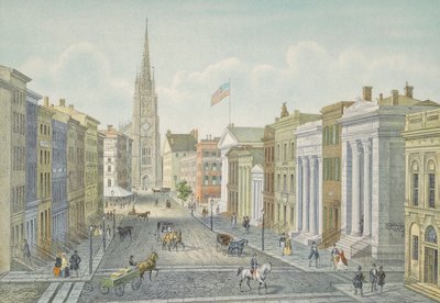 Wall Street, New York im Jahr 1847 von Isodore Laurent Deroy