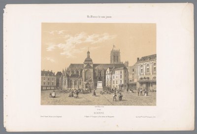 Ansicht der Kirche Saint-Jacques und der Statue von Duquesne in Dieppe von Isodore Laurent Deroy