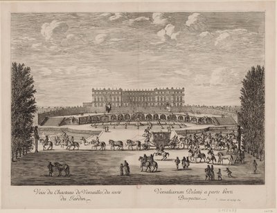 Blick auf den Palast von Versailles vom Garten aus von Israël Silvestre