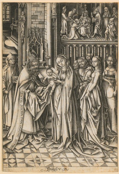 Darbringung Jesu im Tempel von Israhel van Meckenem