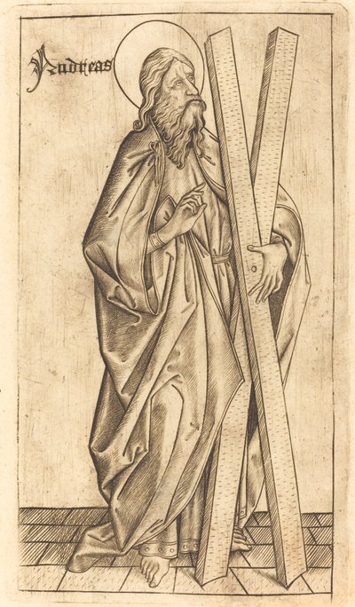 Heiliger Andreas, ca. 1470-1480 von Israhel van Meckenem
