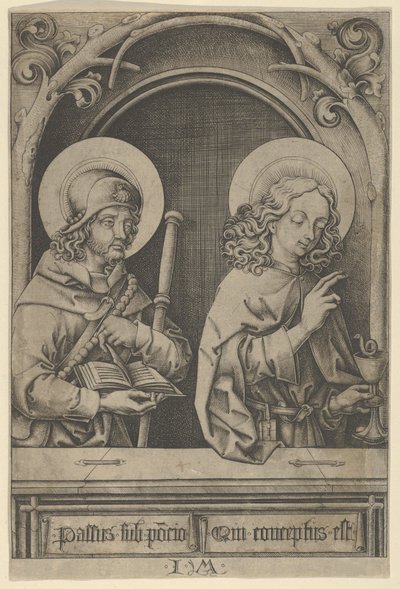 St. Jakobus der Ältere und St. Johannes, aus Die Apostel von Israhel van Meckenem