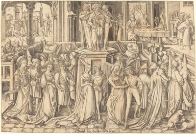 Der Tanz am Hofe des Herodes von Israhel van Meckenem