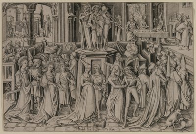 Der Tanz am Hofe des Herodes, um 1500 von Israhel van Meckenem
