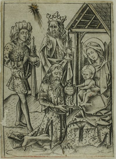 Die Anbetung der Könige von Israhel van Meckenem the younger