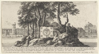 Ansicht von Paris mit drei Flussnymphen von Israël Silvestre