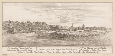 Ansicht von Lyon vom Rhein aus von Israël Silvestre