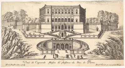 Ansicht von Caprarola, aus einer Serie von fünfzehn Ansichten von Italien und Frankreich, 17. Jahrhundert von Israël Silvestre