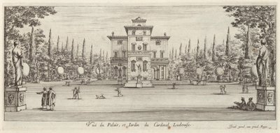 Ansicht des Palastes und Gartens des Kardinals Ludovise von Israël Silvestre