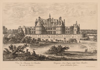 Ansicht des Schlosses Chambord, von der Eingangsseite von Israël Silvestre