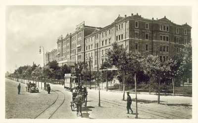 Excelsior Palace Hotel, Lido, Venedig (s/w Foto) von Italian Photographer