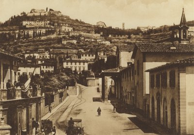 Florenz: Umgebung von Florenz, S. Domenico und Panorama von Fiesole von Italian Photographer