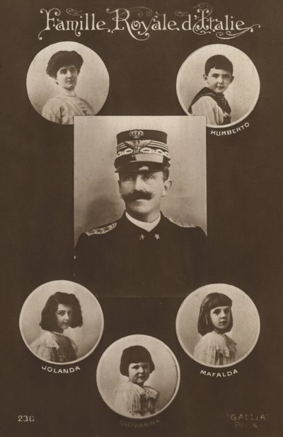 König Viktor Emanuel II. und seine Familie von Italian Photographer