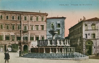 Perugia, Piazza del Municipio, ca. 1910 von Italian Photographer