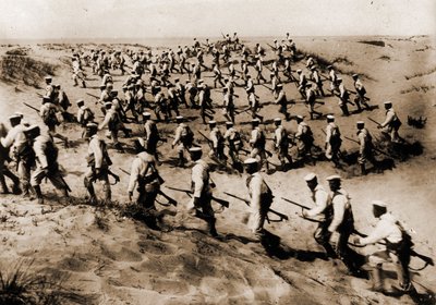 Die italienische Landung in Benghasi (oder Bengazi) (Libyen) in der Kyrenaika von Italian Photographer