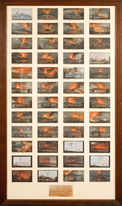 Eine Sammlung von achtundvierzig Ansichten von Vulkanausbrüchen von Italian School