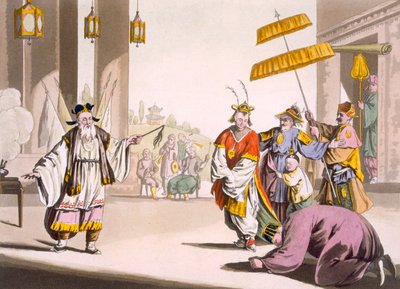 Theateraufführung im Freien, ca. 1820er-30er Jahre von Italian School