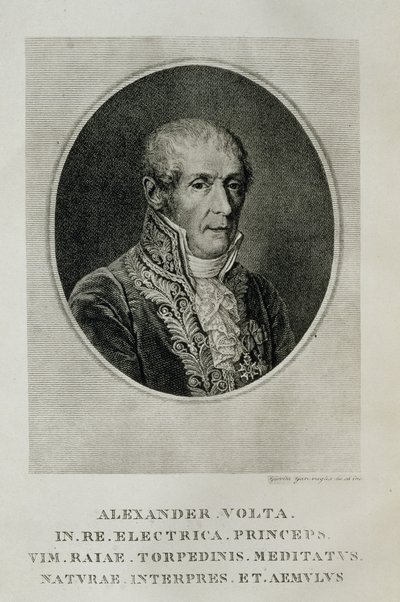 Alessandro Giuseppe Antonio Anastasio Volta (1745-1827), aus L