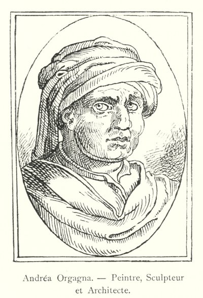 Andrea Orgagna, Maler, Bildhauer und Architekt (Gravur) von Italian School