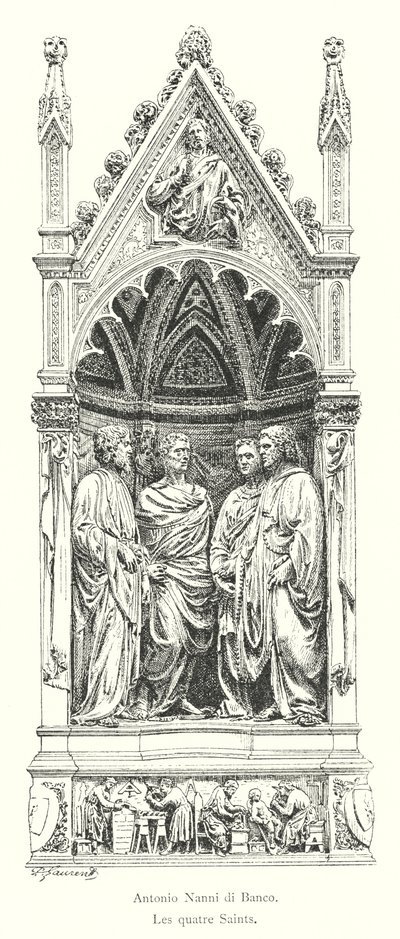Antonio Nanni di Banco, Die vier Heiligen (Stich) von Italian School