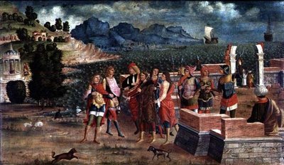 Apollo und Poseidon kommen, um Laomedon zu helfen, c.1500 von Italian School