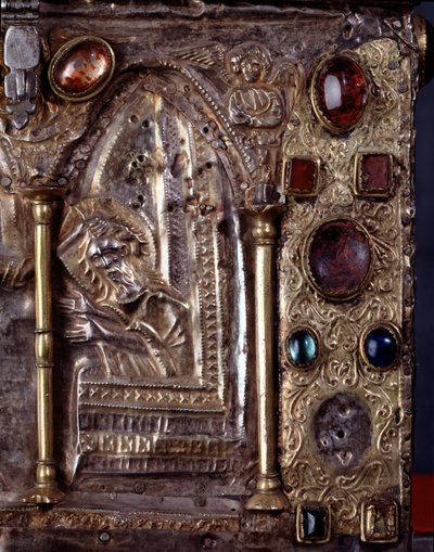 Arche von Barbarossa, mit Szenen aus dem Leben von Johannes dem Täufer (Holz, Silberblatt und Steine) von Italian School