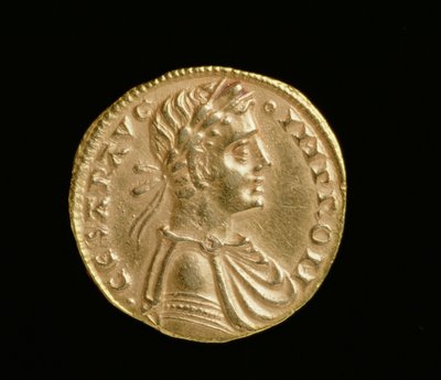 Augustalis von Friedrich II. (1198-1250), Königreich Sizilien und Süditalien, Messina Münze, 1231-50 (Vorderseite) von Italian School