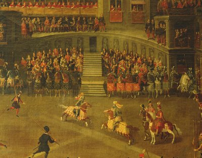 Karussell im Hof des Palais du Belvedere von Italian School