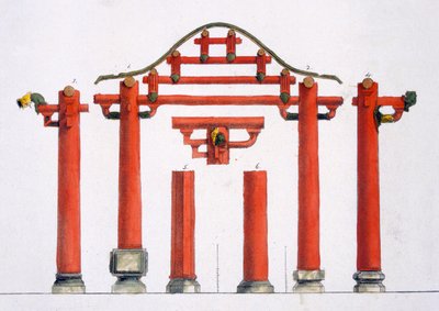 Chinesische Holzarchitektur, ca. 1820er-30er Jahre von Italian School