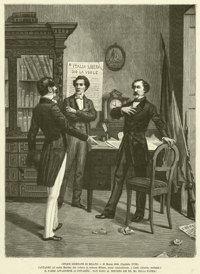 Cinque Giornate di Milano, 21. März 1848 von Italian School