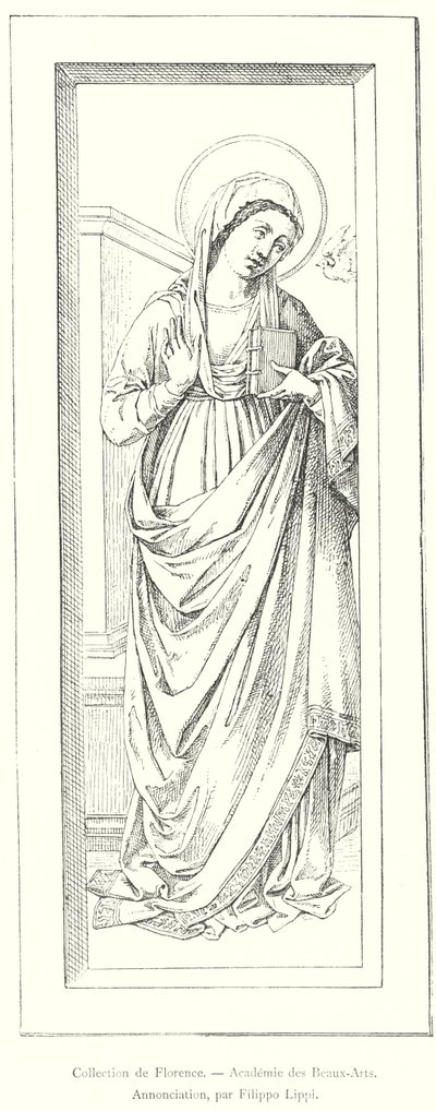 Sammlung von Florenz, Akademie der Schönen Künste, Verkündigung, von Filippo Lippi von Italian School