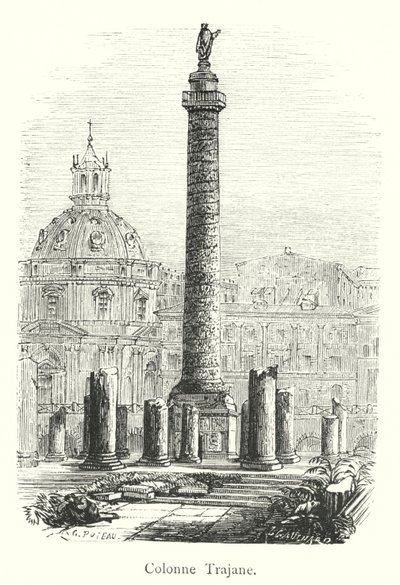 Trajanssäule (Stich) von Italian School