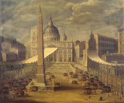 Fronleichnamsprozession auf der Piazza San Pietro von Italian School