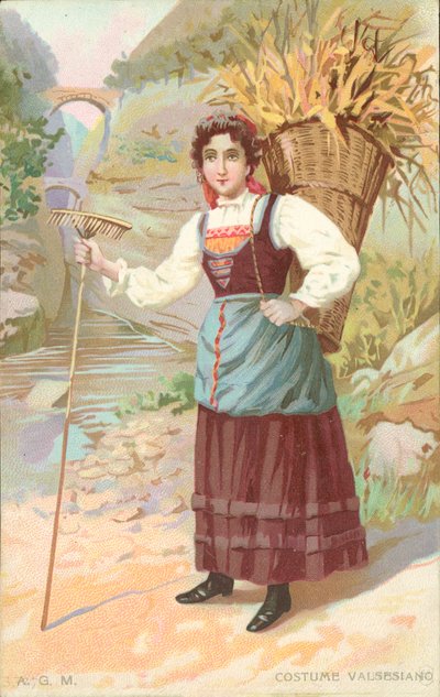 Valsesisches Kostüm von Italian School