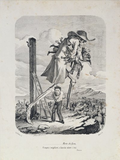 Der Tod nimmt alle Guten und lässt die Schurken, ca. 1850 von Italian School
