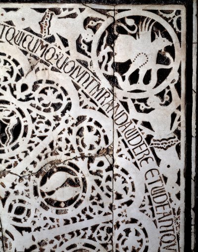 Detail des ursprünglichen Marmorbodens 11.-13. Jahrhundert von Italian School