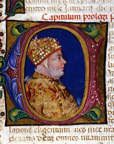 Doge Antonio Venier, illuminiertes Porträt von 1382, von Italian School