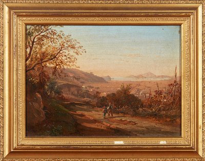 Figuren auf einem Pfad, Pianura Di Bagno von Italian School