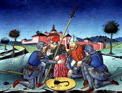 Fol.118v Soldaten werfen Lose um das Gewand Christi von Italian School