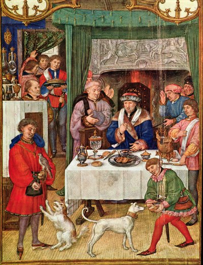 Fol 1v Der Monat Januar: Reicher Herr am Tisch, aus dem Breviarium Grimani, ca. 1515 von Italian School