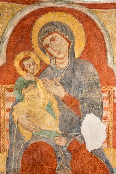 Fresko der Heiligen Jungfrau Maria von Italian School