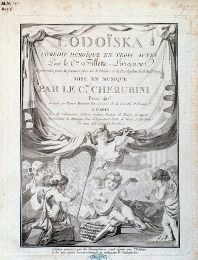 Frontispiz von Lodoiska, Oper von Luigi Cherubini von Italian School