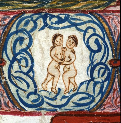 Sternzeichen Zwillinge. Italienisches Horoskop, Mitte des 15. Jahrhunderts. von Italian School