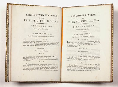 Allgemeine Vorschriften des Instituto Elisa in Lucca, gegeben in Lucca, 14. Juli 1811 (Druck) von Italian School