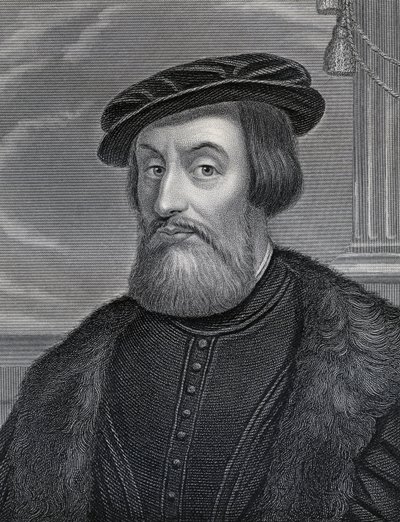 Hernán Cortés, graviert von William Holl, ca. 1830er Jahre von Italian School
